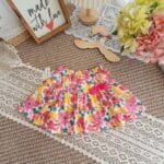 Chân váy hoa bé gái kèm quần , chất liệu hoa thô - Ảnh 5